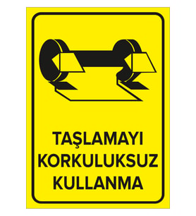 MIGNATIS - Taşlamayı Korkuluksuz Kullanma Levhası - Sac Malzeme 50x70cm