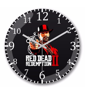 Red Dead    Redemption  Duvar Saati Bombeli Gercek Cam