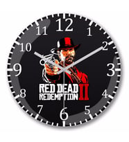 Red Dead    Redemption  Duvar Saati Bombeli Gercek Cam