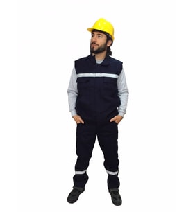 İş Takımı 7/7 Gabardin %100 Pamuk Kapitoneli Reflektörlü (Lacivert)