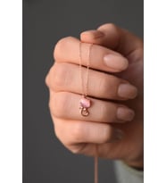 925 Ayar Rose Altın Kaplama Gümüş Kedi Kolye