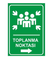 MIGNATIS - Toplanma Noktası Sağ Ok Levhası - Sac Malzeme 35x50cm