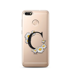 Papatya Harf Tasarım Süper Şeffaf Silikon Telefon Kılıfı Huawei P9 Lite (2017) M