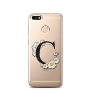Papatya Harf Tasarım Süper Şeffaf Silikon Telefon Kılıfı Huawei P9 Lite (2017) M