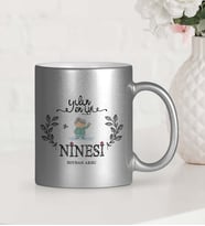 BK Gift Kişiye Özel Yılın En İyi Ninesi Gümüş Yaldızlı Kupa Bardak