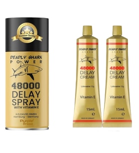 3 ADET DELAY 48000 ERKEK GECİKTİRİCİ SPREY VE KREM SETİ - ORJİNAL ÜRÜN - 140 KULLANIMLIK GECİKTİRİCİ SPREY VE KREM