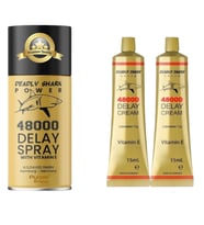 3 ADET DELAY 48000 ERKEK GECİKTİRİCİ SPREY VE KREM SETİ - ORJİNAL ÜRÜN - 140 KULLANIMLIK GECİKTİRİCİ SPREY VE KREM