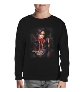 Vampire Diaries Siyah Çocuk Sweatshirt