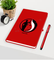 BK Gift Kişiye Özel Avukat Temalı Kırmızı Defter Kalem Seti - 14