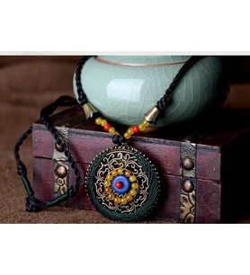 Orijinal Tasarım Doğal Taşlı Handmade Etnik Bayan Kolye