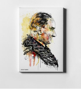 BK Gift Kişiye Özel Atatürk Kanvas Tablo 50x70cm 19