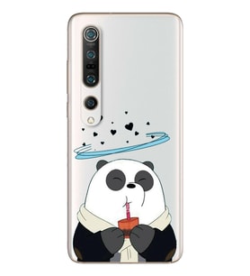 Panda Tasarımlı Süper Şeffaf Silikon Telefon Kılıfı Xiomai Mi10-pro