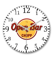 Lion Open Bar Hard Rock Duvar Saati Bombeli Gercek Cam