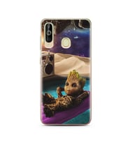 Baby Groot Tasarım Süper Şeffaf Silikon Telefon Kılıfı Samsung A60