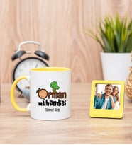 Orman Mühendisi Sarı Kupa Bardak ve Sarı Mini Fotoğraf Çerçevesi