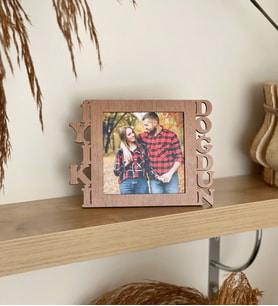 Kişiye Özel Fotoğraflı İyiki Doğdun Mdf Çerçeve Ahşap