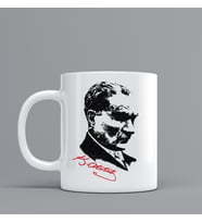 Atatürk Temalı Hediye Kupa Bardak Kişiye Özel Hediye W18