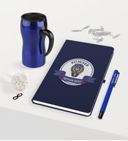 BK Gift Kişiye Özel Komiser Temalı Lacivert Defter Kalem Termos Mug Seti - 1 (Model 1)