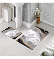 Banyo Halısı Ikili Klozet Takımı Kaymaz Tabanlı (60 xm x 100 cm + 40 cm x 60 cm) 