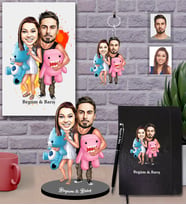 Kişiye Özel Sevgili Karikatürlü 5 li Hediye Seti  Model 17