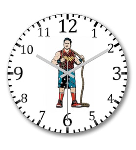 Wonder Woman Different Duvar Saati Bombeli Gercek Cam