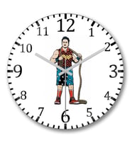 Wonder Woman Different Duvar Saati Bombeli Gercek Cam