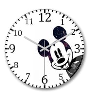 Mickey  07 Duvar Saati Bombeli Gercek Cam