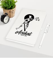 BK Gift Kişiye Özel Avukat Temalı Beyaz Defter Kalem Seti - 15