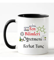 Fen Bilimleri Öğretmeni Kupa Bardağı Siyah