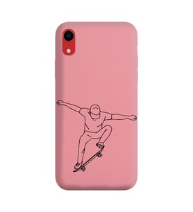 Iphone XR Çizgi Tasarımlı Pudra Lansman Telefon Kılıfı