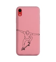 Iphone XR Çizgi Tasarımlı Pudra Lansman Telefon Kılıfı