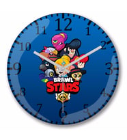 Brawl Stars  Yıldızları  Duvar Saati Bombeli Gercek Cam
