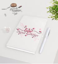 BK Gift Kişiye Özel Sevgililer Günü Beyaz Defter Kalem Seti-14