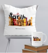 BK Gift Kişiye Özel Tarih Öğretmeni Temalı Yastık Kupa Seti - 2