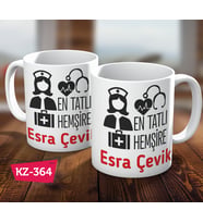 Kişiye Özel İsimli Hemşire Meslek Hediye Kupa Bardak