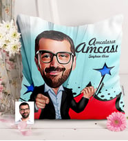 BK Gift Kişiye Özel Amcaların Amcası Karikatürlü  Yastık  1