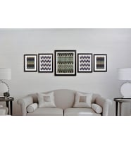 Dekoratif 5 li MDF Home Dekor Ahşap Çerçeve Seti (Siyah)