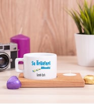 Su Ürünleri Mühendisi Ahşap Altlıklı Mumlu Fincan