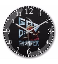 Thor God of Thunder Duvar Saati Bombeli Gercek Cam