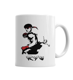 Ryu Street Fighter Kupa Bardak Porselen