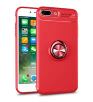 Microsonic Apple iPhone 7 Plus Kılıf Kickstand Ring Holder Kırmızı