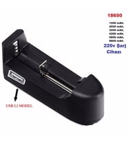 18650 Pil Şarj Cihazı Tekli 3.7V 500mah Usb ile Şarj Etme Fonsiyonlu Versiyon 2