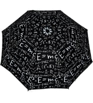 Kadın Şemsiyesi Matematik Formüller Desenli Kadın Şemsiye Siyah (Siyah - Beyaz)