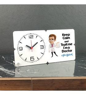 Doctor Ahşap Masa Saati