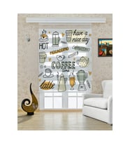 DİJİTAL BASKILI ZEBRA STOR PERDE MUTFAK MALZEMELERİ DESENLİ DP-726