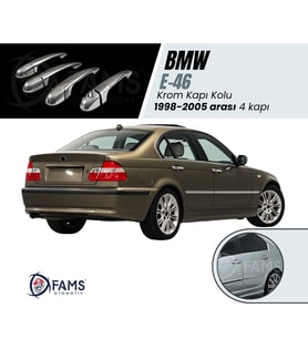 B.mw E-46 Krom Kapı Kolu 4 Kapı 1998-2005 P.çelik uyumlu