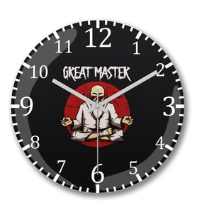 Great Master Duvar Saati Bombeli Gercek Cam