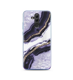 Mor Kumsal Tasarımlı Süper Şeffaf Silikon Telefon Kılıfı Huawei Honor 20 Lite