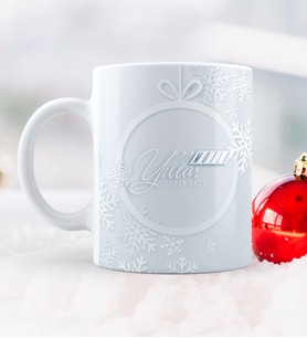 BK Gift Kişiye Özel Yılbaşı Mutlu Yıllar Temalı Beyaz Kupa Bardak - 14