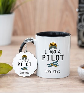 Pilot Siyah Kupa Bardak Ve Anahtarlık Set